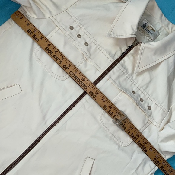 LONDON FOG weatherproof vintage zip up long sleeve stylish beige jacket size 40 - Picture 10 of 14
